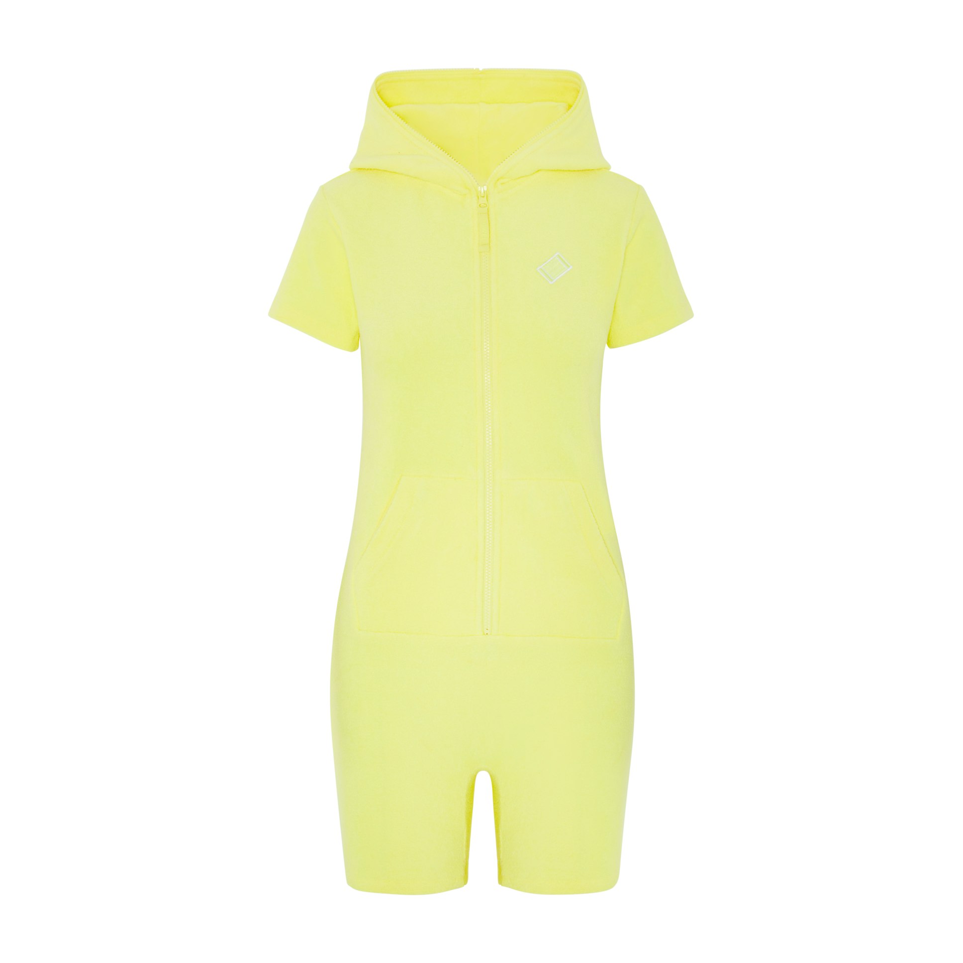 Towel Club Fitted Short Jumpsuit Yellow
