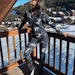 Onepiece Merino wool ski baselayer jumpsuit Bleu marine