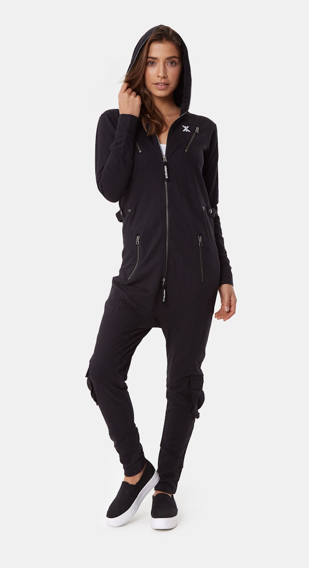Air Jumpsuit Black Onesie Onepiece