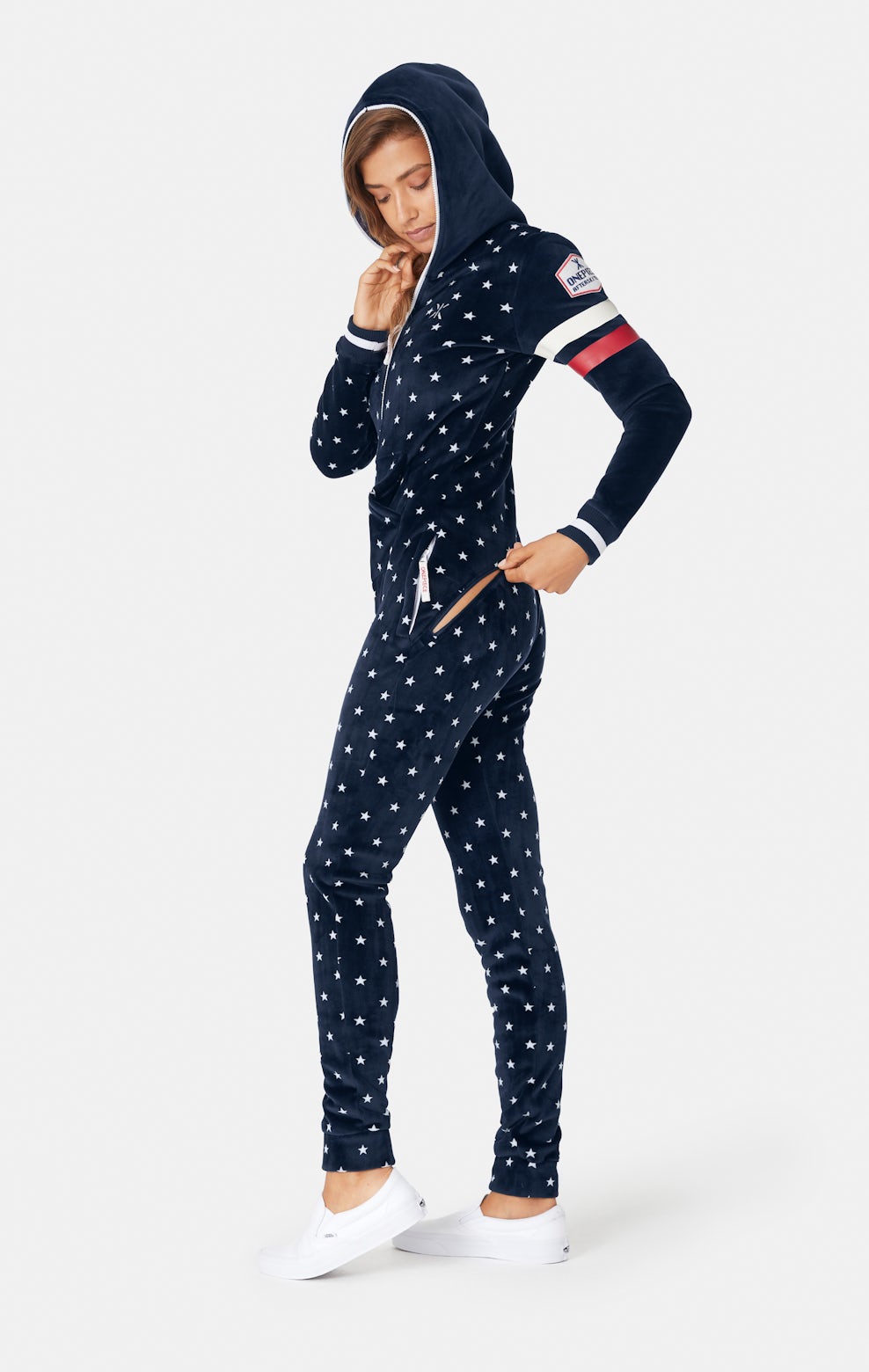 Apres Ski Star Slim Jumpsuit Navy Onepiece Onesies