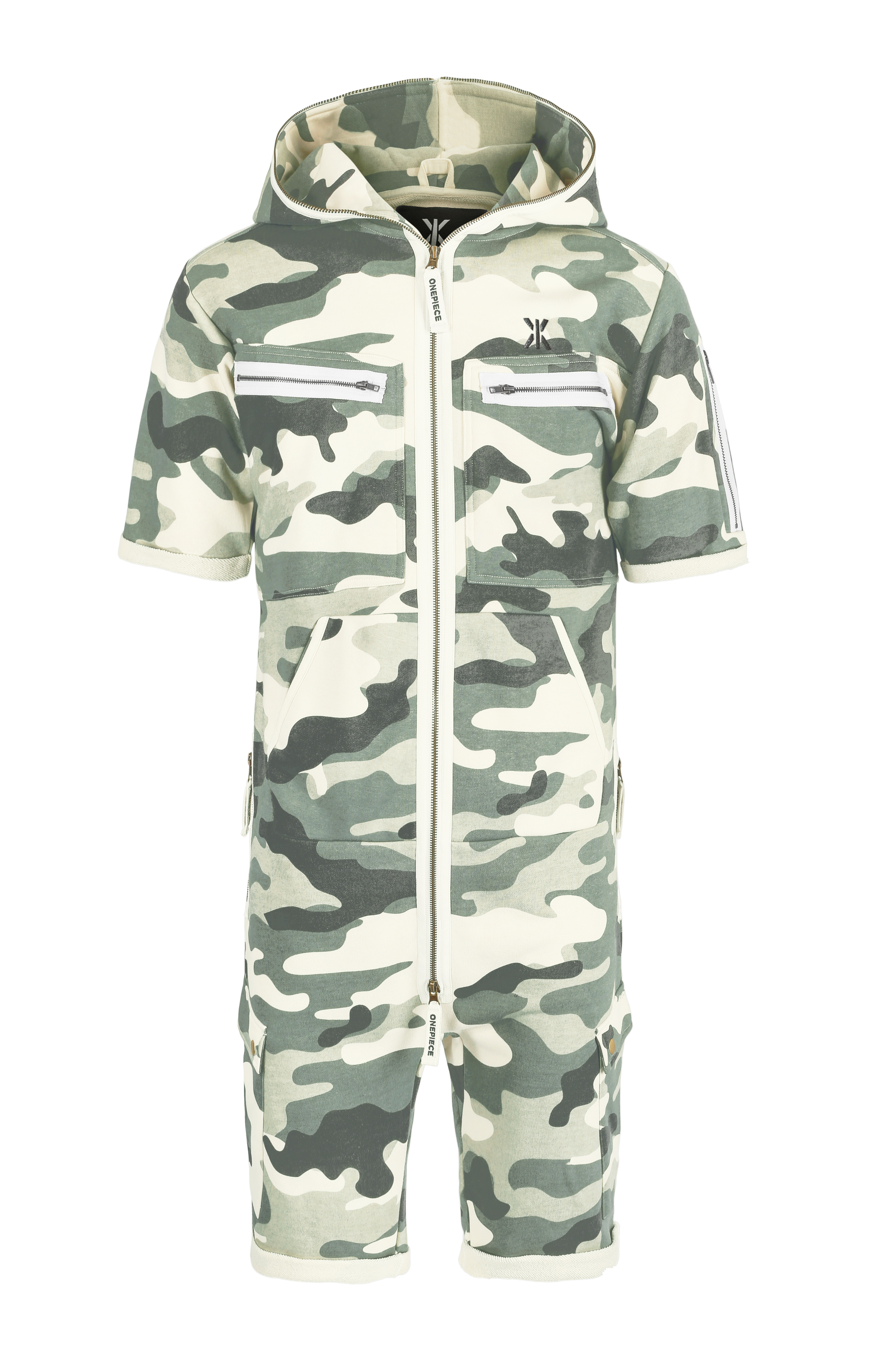 camouflage short jumpsuit