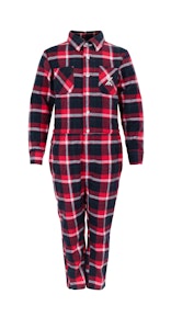 Onepiece Check Kids Jumpsuit Red / Black