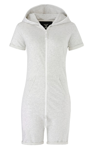 Onepiece Fitted Short Onesie Blanc Neige Chiné