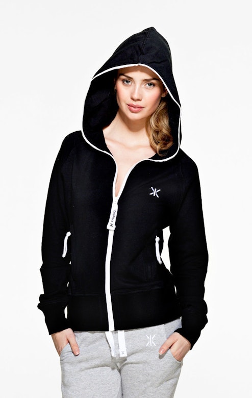 Girl Ripper Zipper Black Hoodie