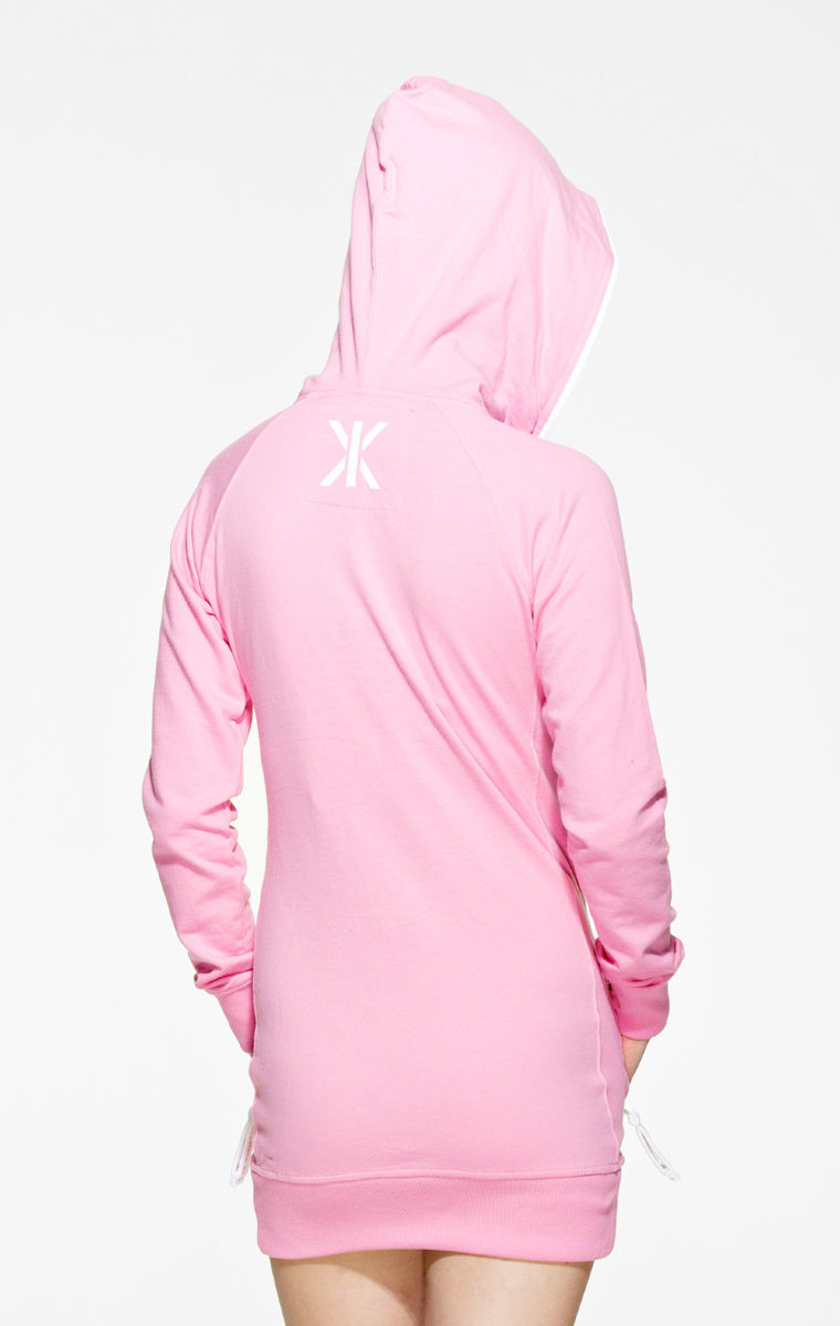 pink long hoodie