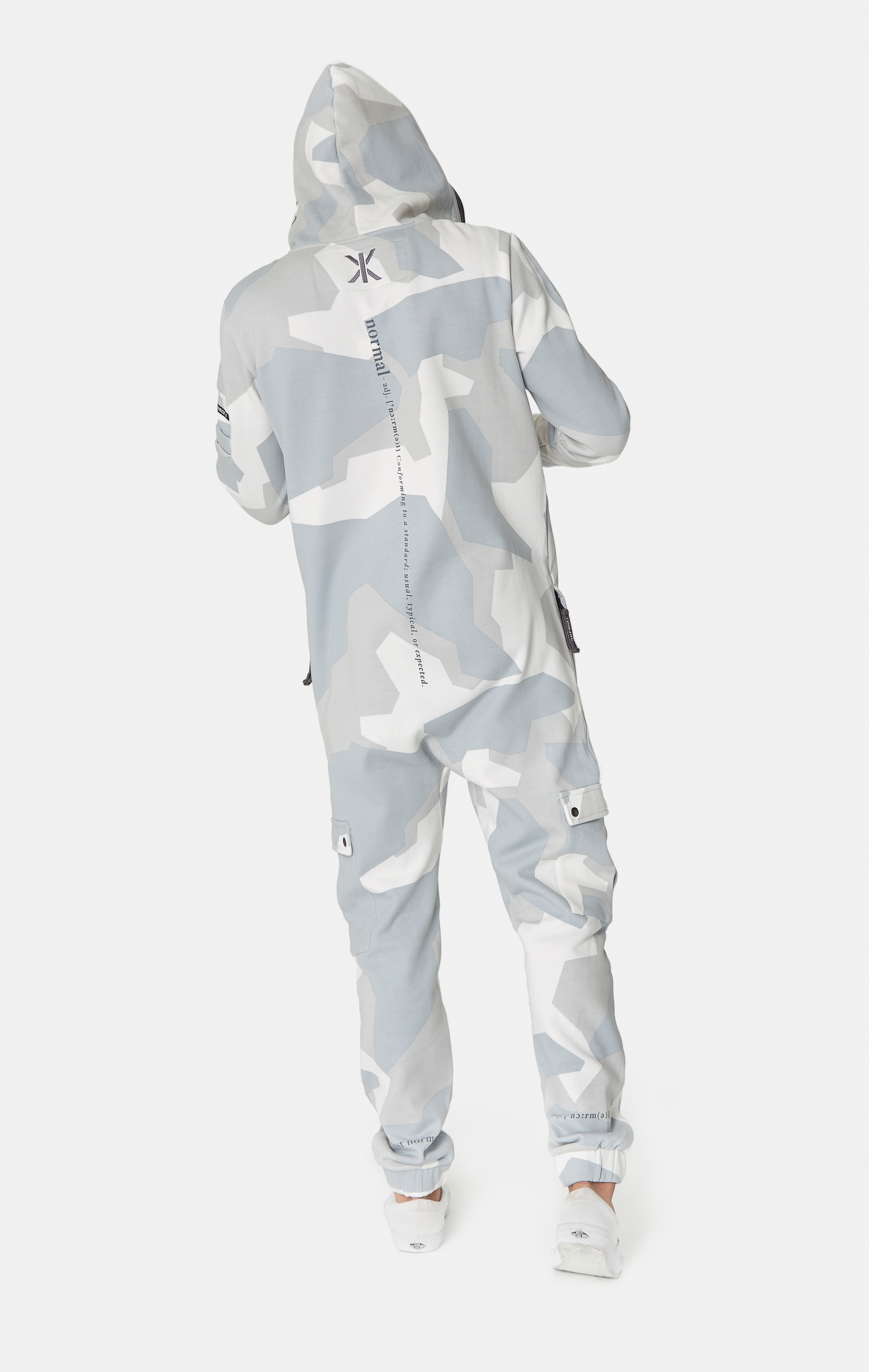white camo overalls