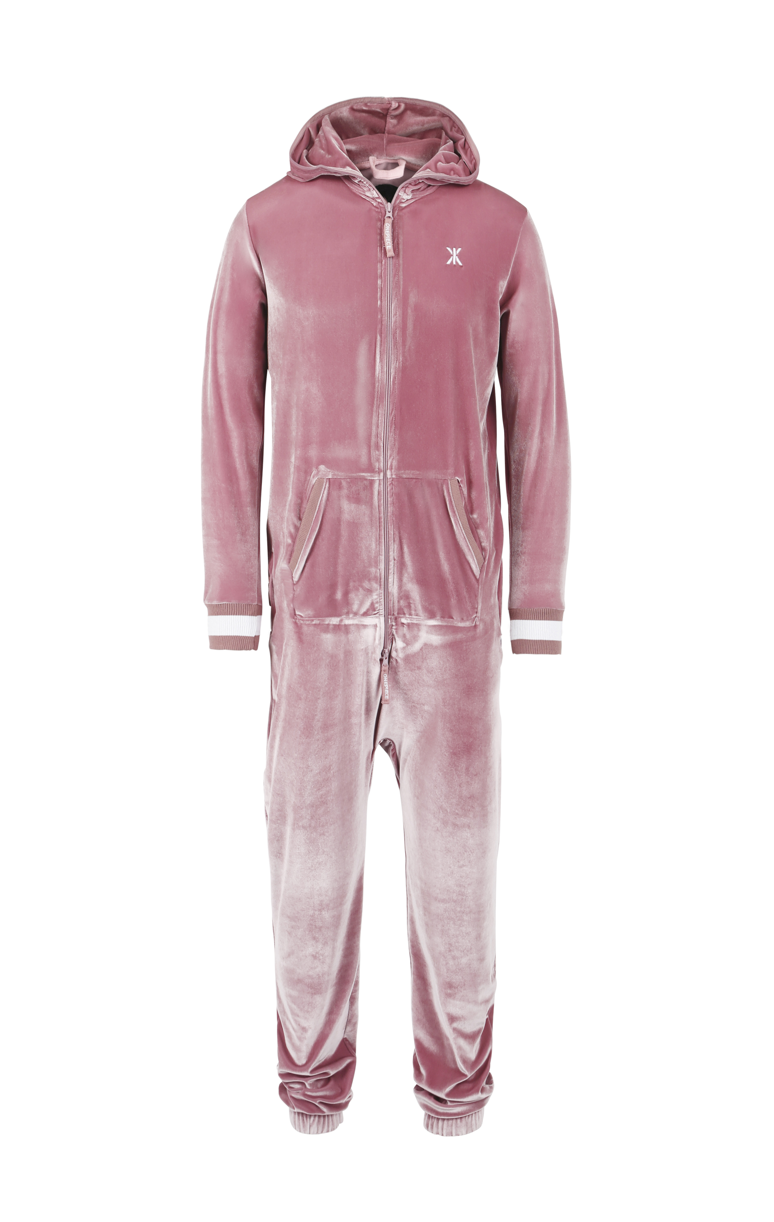 pink velour jumpsuit