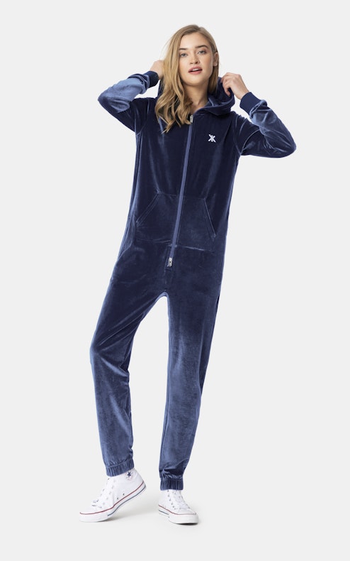 Onepiece Original Velour Jumpsuit Bleu Marine