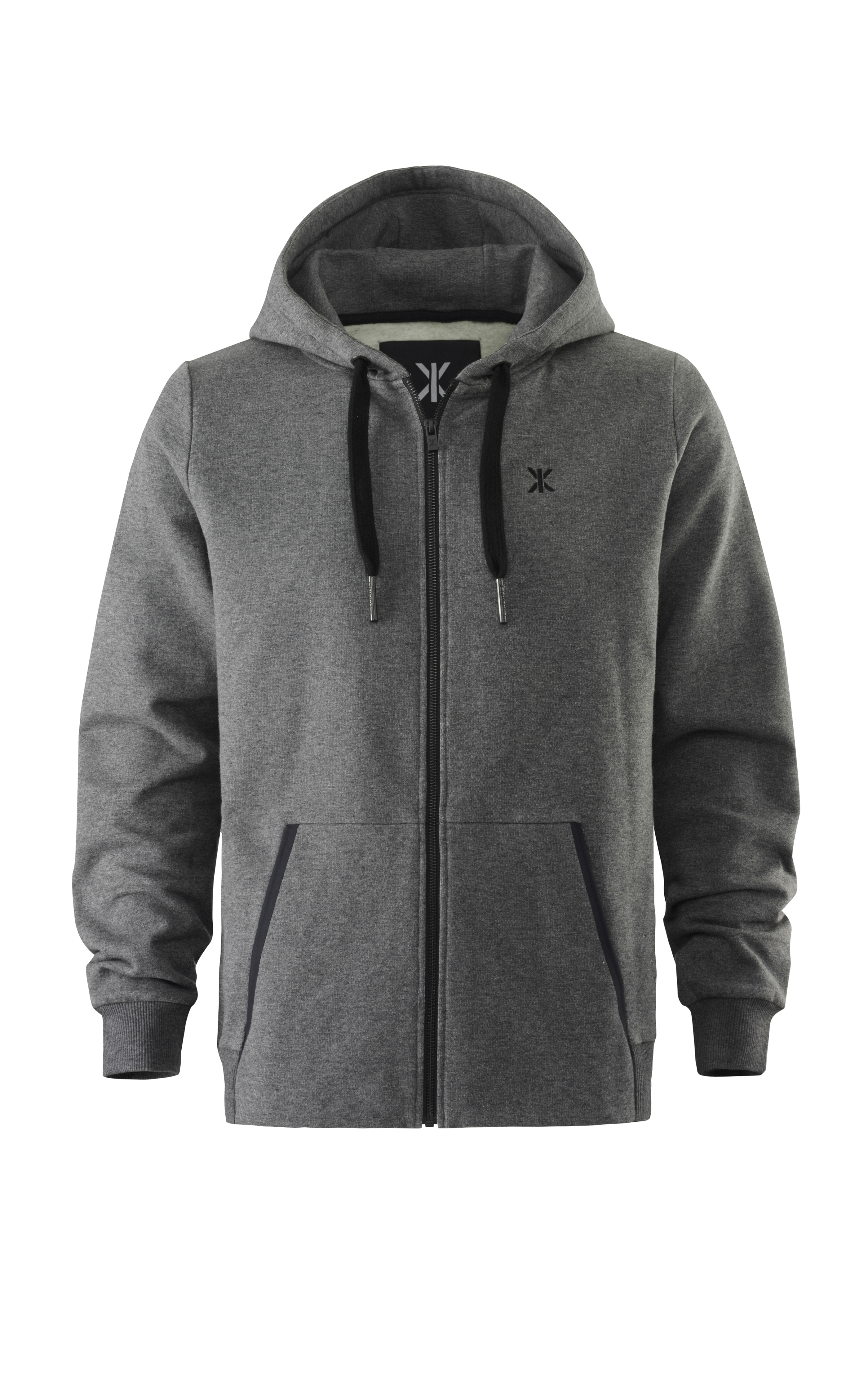 dark grey zipper hoodie