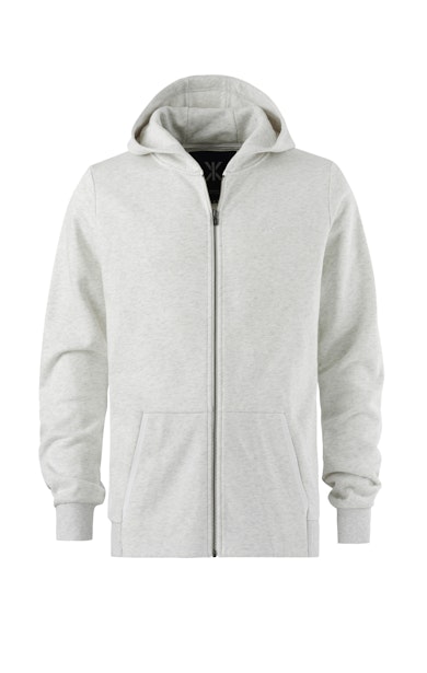 Onepiece Out Zip Hoodie Blanc Neige Chiné