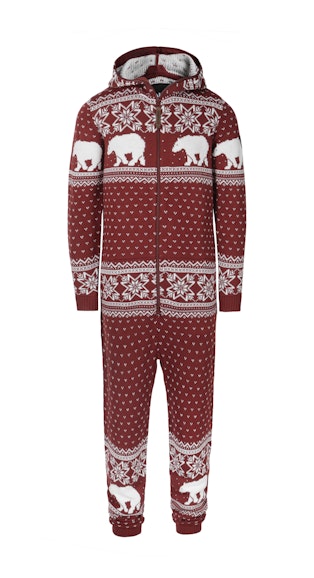 Onepiece Polar Bears are Coming jumpsuit Dark red