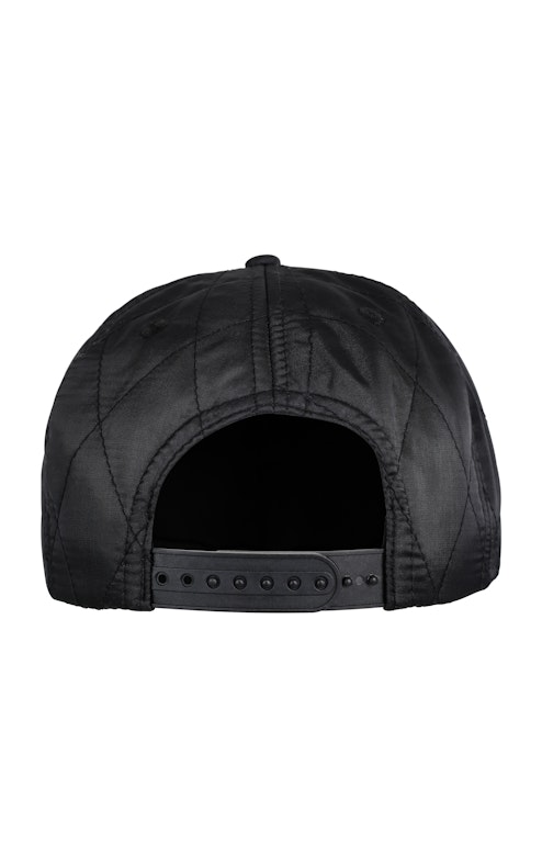 Onepiece Quilted Cap Snapback Black