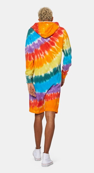 Onepiece Rainbow Pride short jumpsuit Multi Tie-Dye