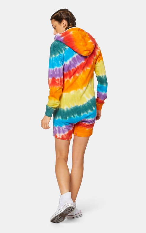 Onepiece Rainbow Pride short jumpsuit Multi Tie-Dye