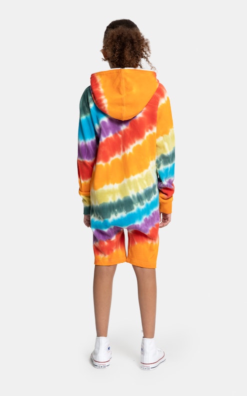 Onepiece Rainbow Pride short KIDS jumpsuit Multi Tie-Dye