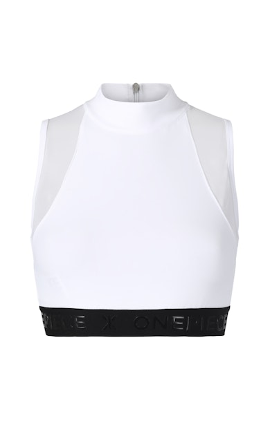 Onepiece Reef Crop Top Polo White
