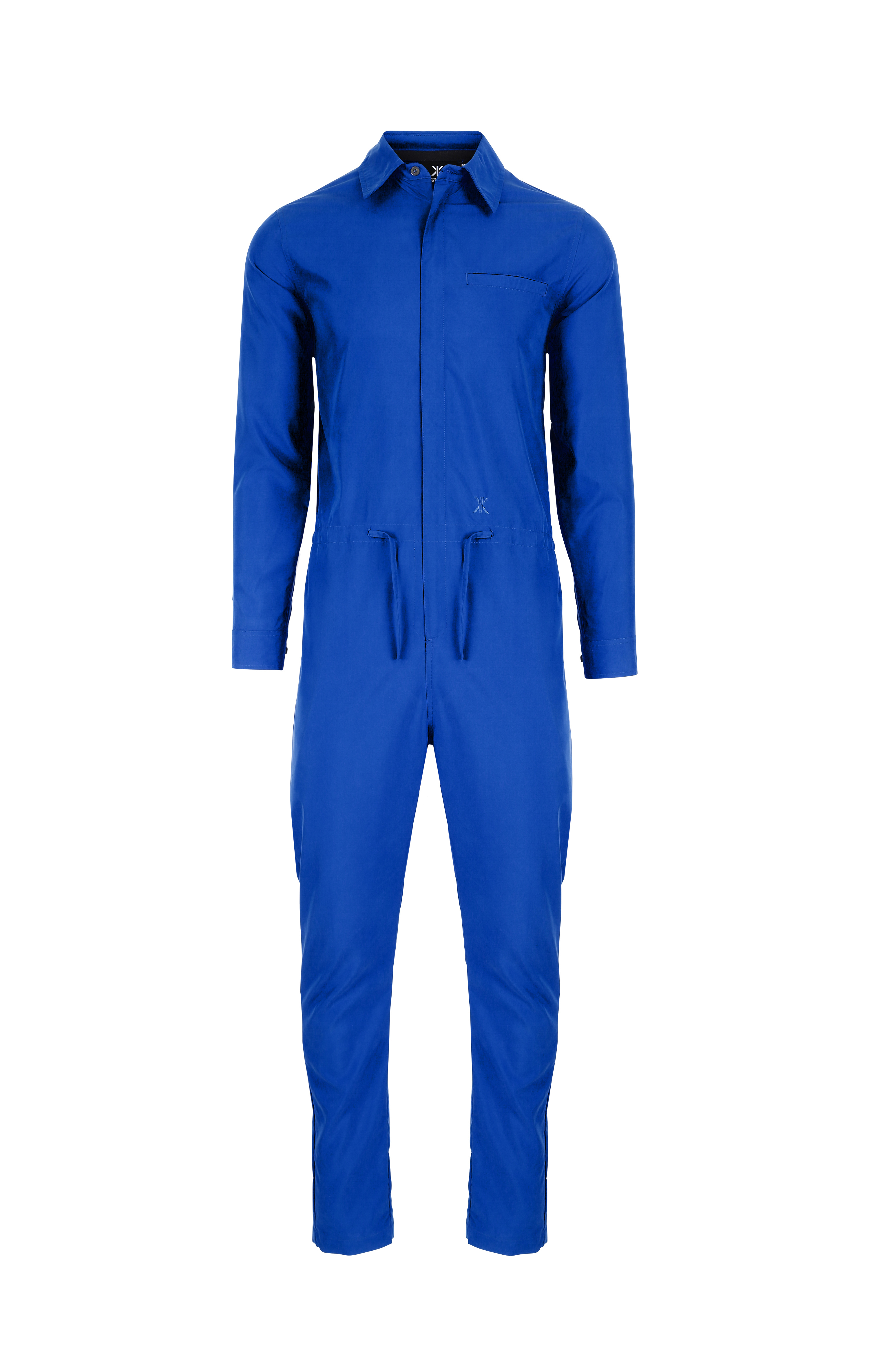 blue and silver jumpsuit