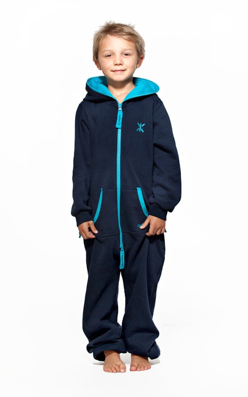Onepiece Solid Kids Jumpsuit Marineblau