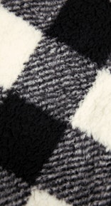 Onepiece Teddy Fleece Jumpsuit Black/White Check