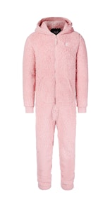 Onepiece Teddy Fleece Jumpsuit Soft Pink