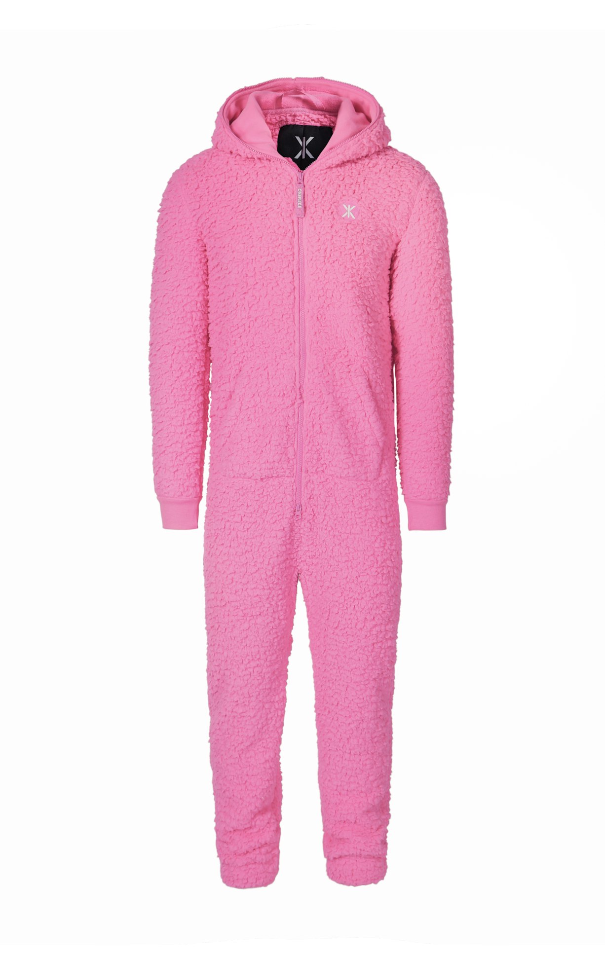Teddy Fleece Jumpsuit Neon Pink