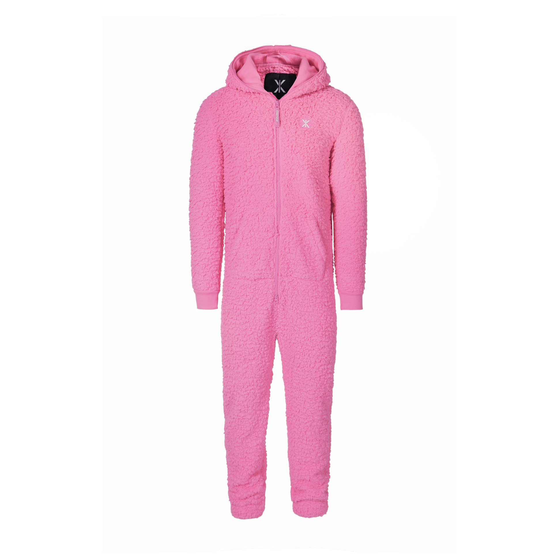 Teddy Fleece Jumpsuit Neon Pink