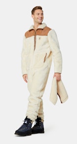 Onepiece Vegan Shearling Jumpsuit Off White