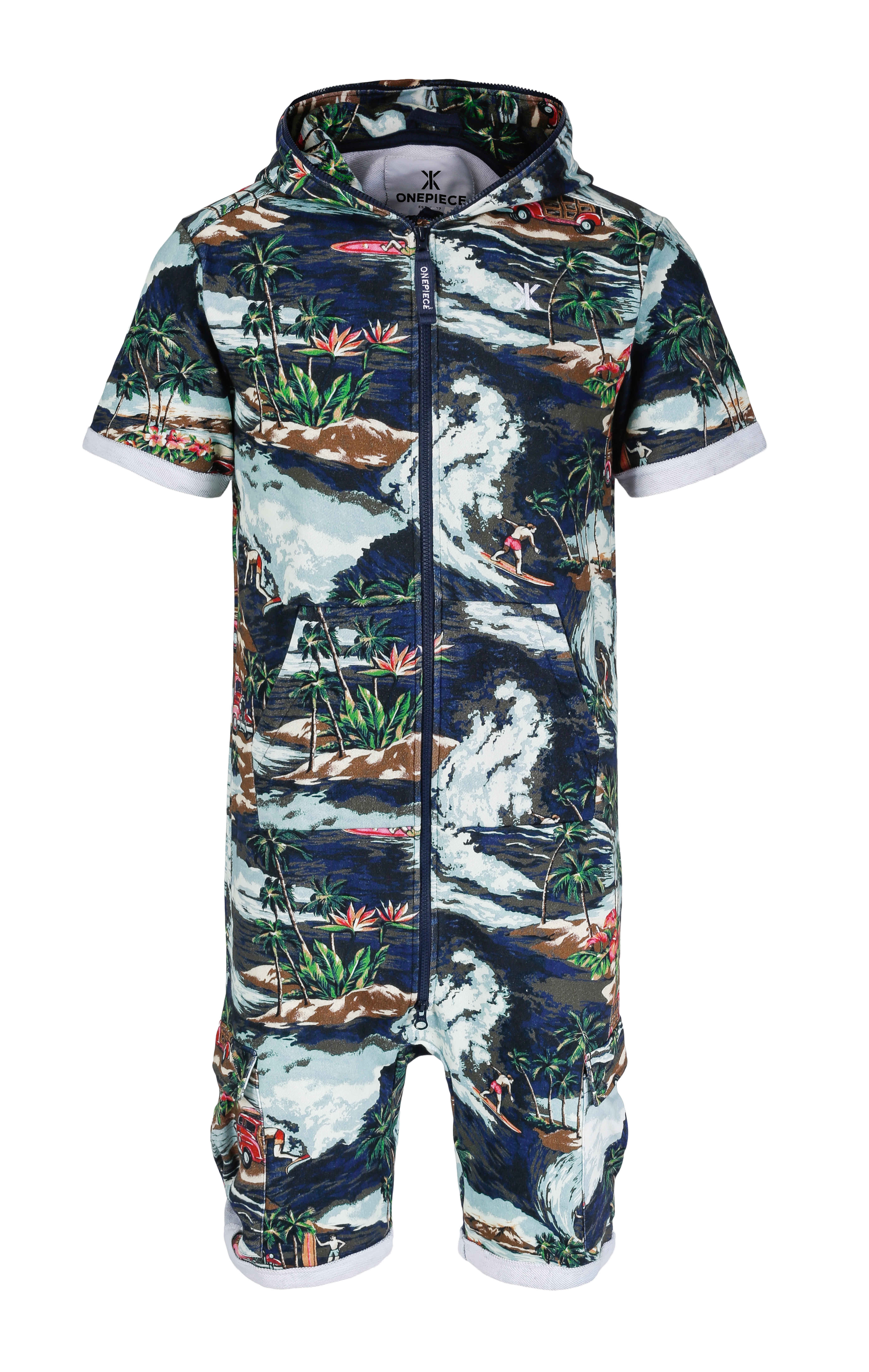 Vintage Hawaii Short Jumpsuit Blau