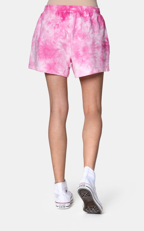 Onepiece Tie Dye Womens Shorts Pink