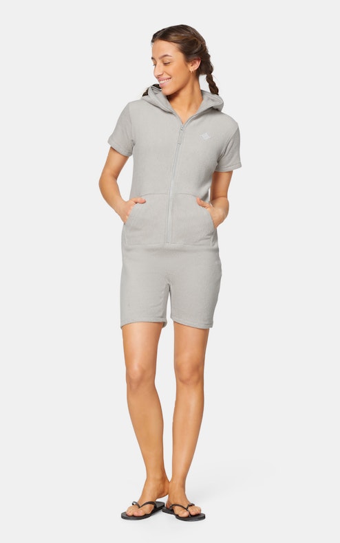 Onepiece Towel Club fitted short Jumpsuit Light Grey