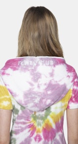 Onepiece Towel Club short slim Jumpsuit Multi tie dye