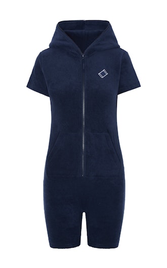 Onepiece Towel Club fitted short Jumpsuit Bleu Marine