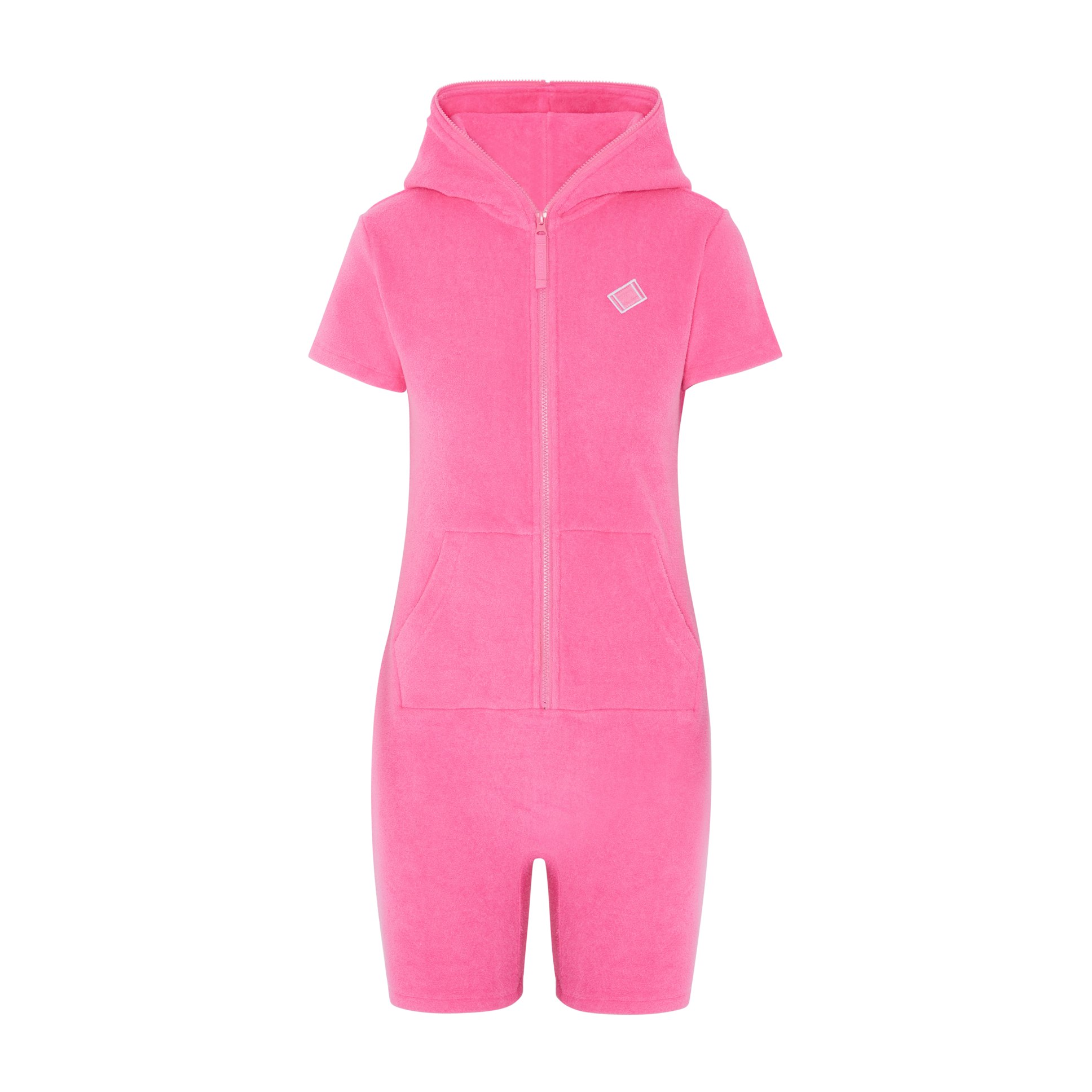 Towel Club Fitted Short Jumpsuit Pink