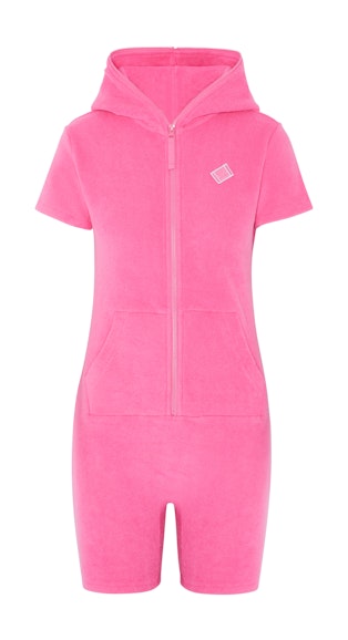 Onepiece Towel Club fitted short Jumpsuit Pink