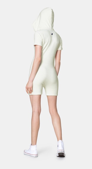 Onepiece Towel Club short slim Jumpsuit White