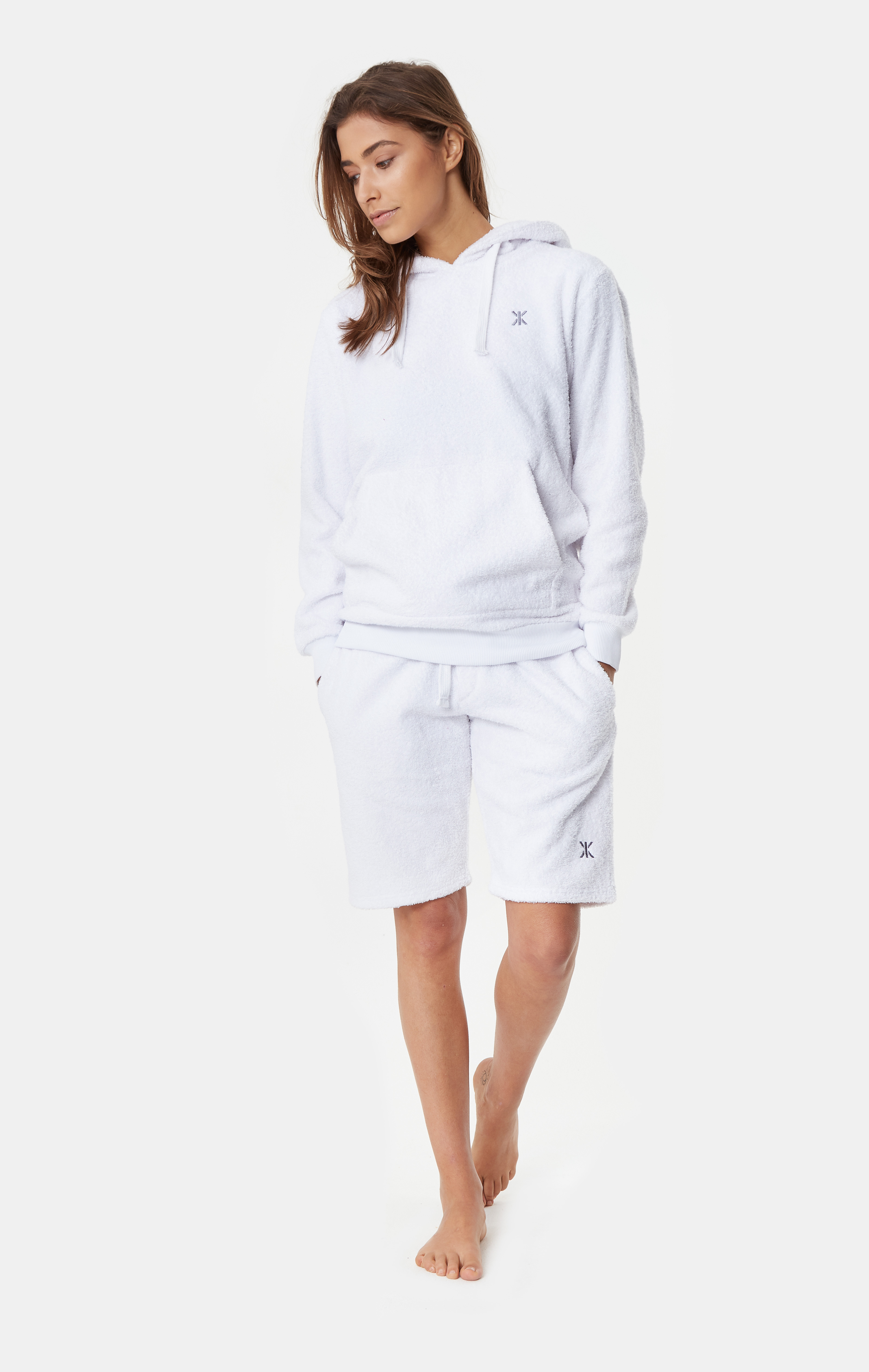 towelling hoodie women's