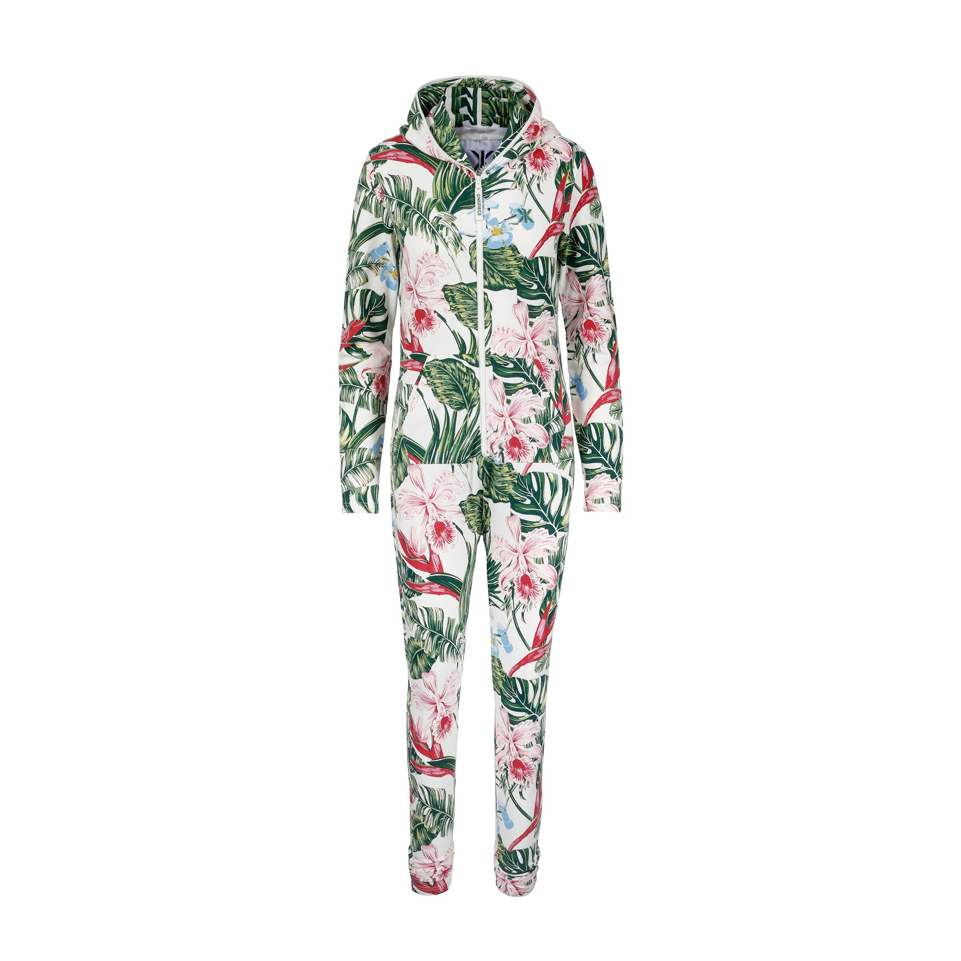 Tropicana Fitted Jumpsuit Off White Print