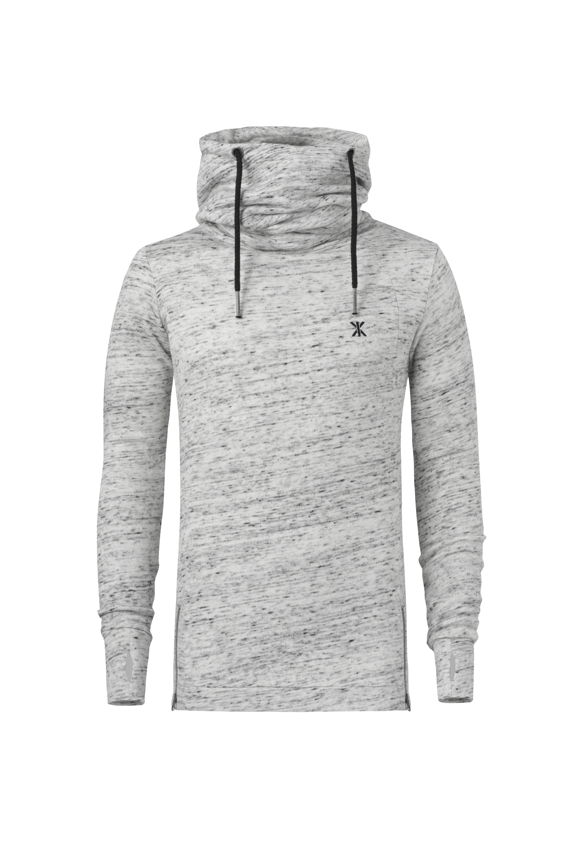 grey melange hoodie