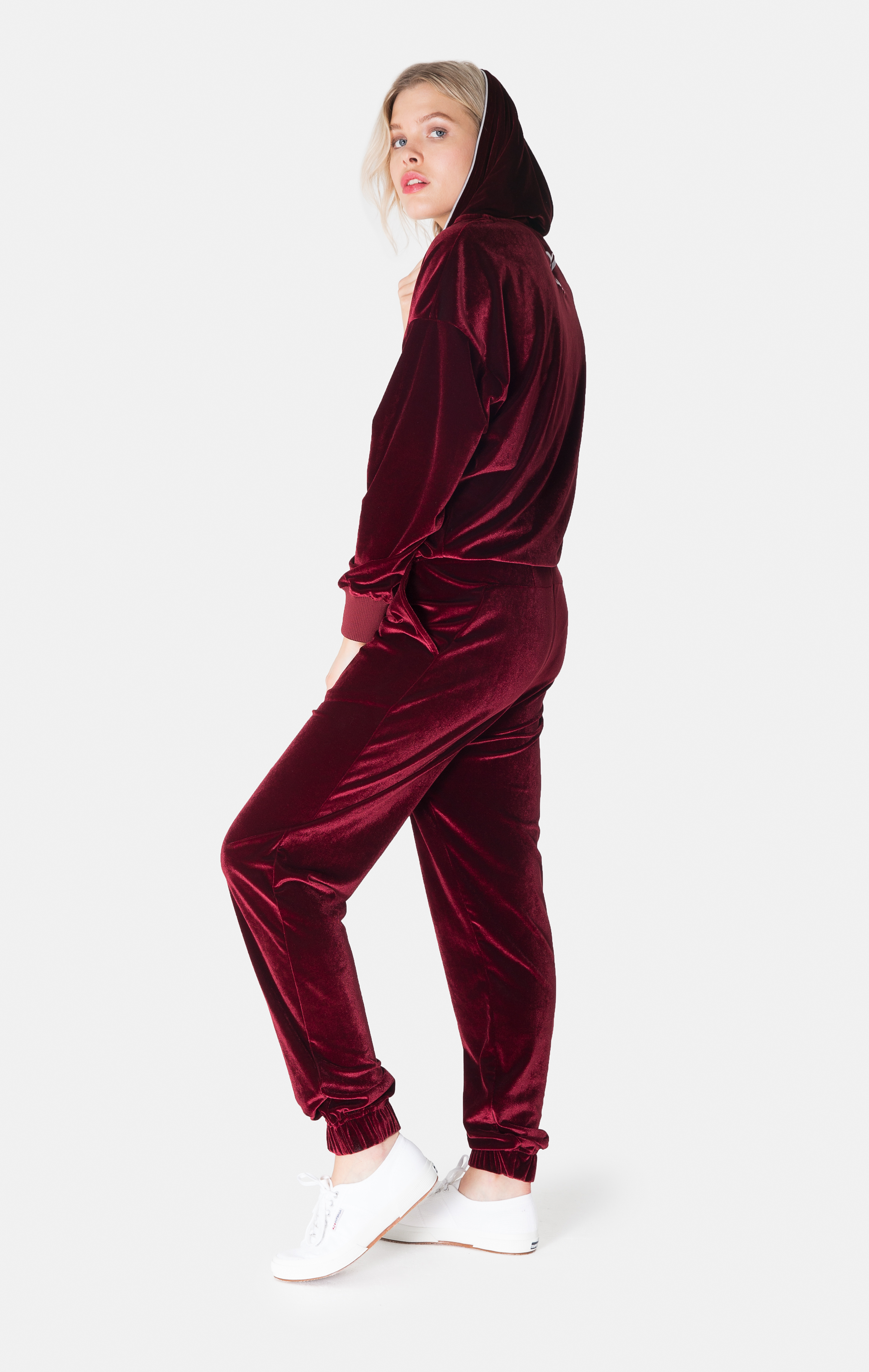 women's velour jumpsuit