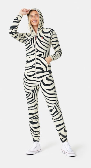Onepiece Zebra fitted Jumpsuit Off-white