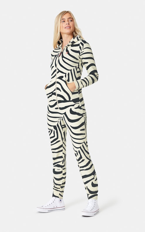 Onepiece Zebra Slim Jumpsuit Off-white