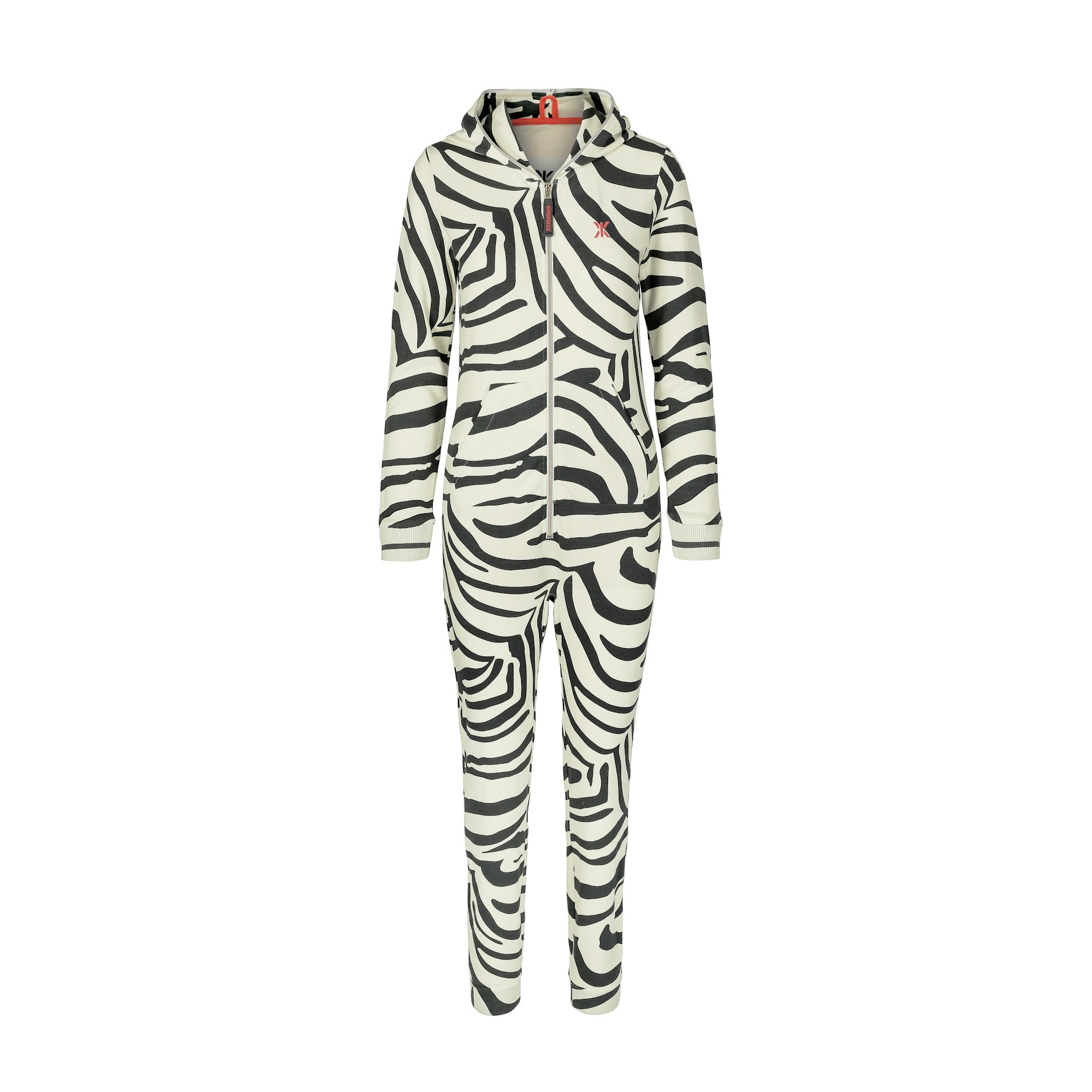 Zebra Fitted Jumpsuit Cremefarben