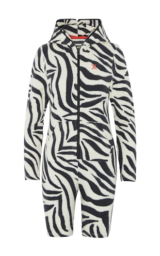 Onepiece Zebra fitted short jumpsuit Blanc Cassé