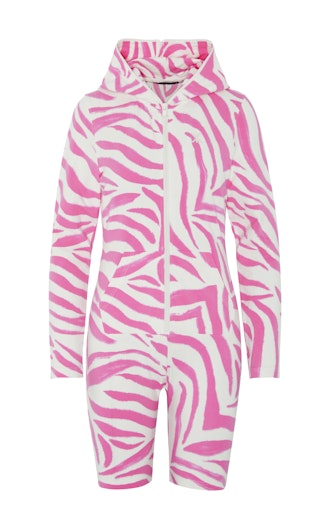 Onepiece Zebra fitted short jumpsuit Rose