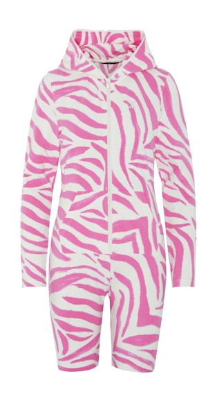 Onepiece Zebra fitted short jumpsuit Pink