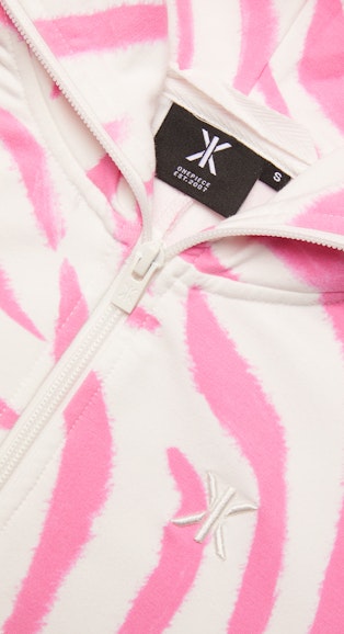 Onepiece Zebra fitted short jumpsuit Pink
